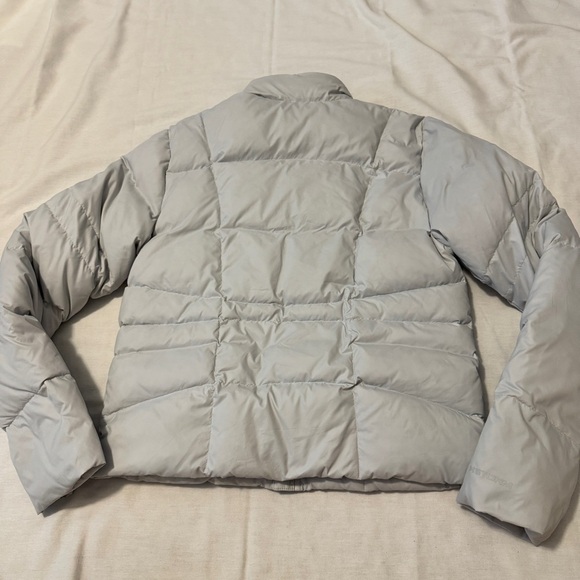 Under Armour Small Light Gray Down Puffer Jacket ~ Full Zipper Pockets Outdoor - Picture 3 of 8